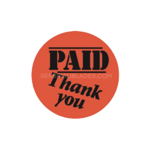 "Paid" "Thank You" Label Roll