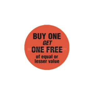 "Buy 1, Get 1 Free-Equal Or Lesser" - Label Roll